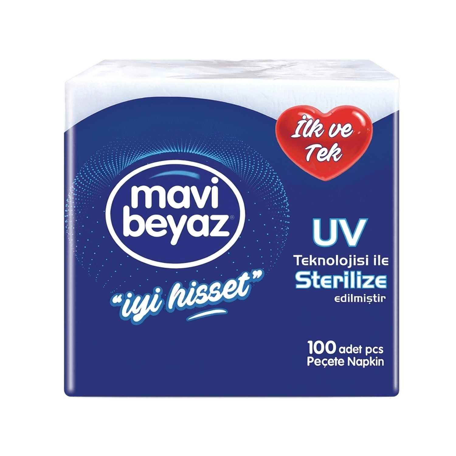 Mavi Beyaz Peçete 100'lü